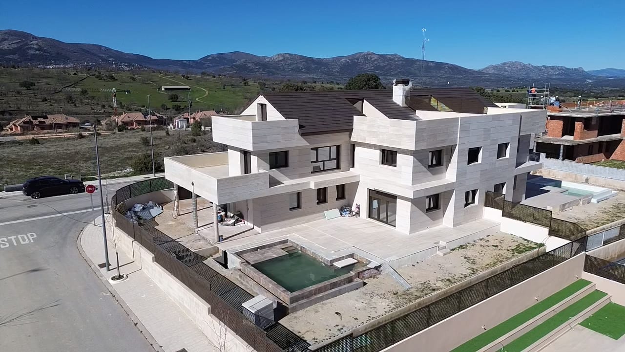 Vista aérea de la villa